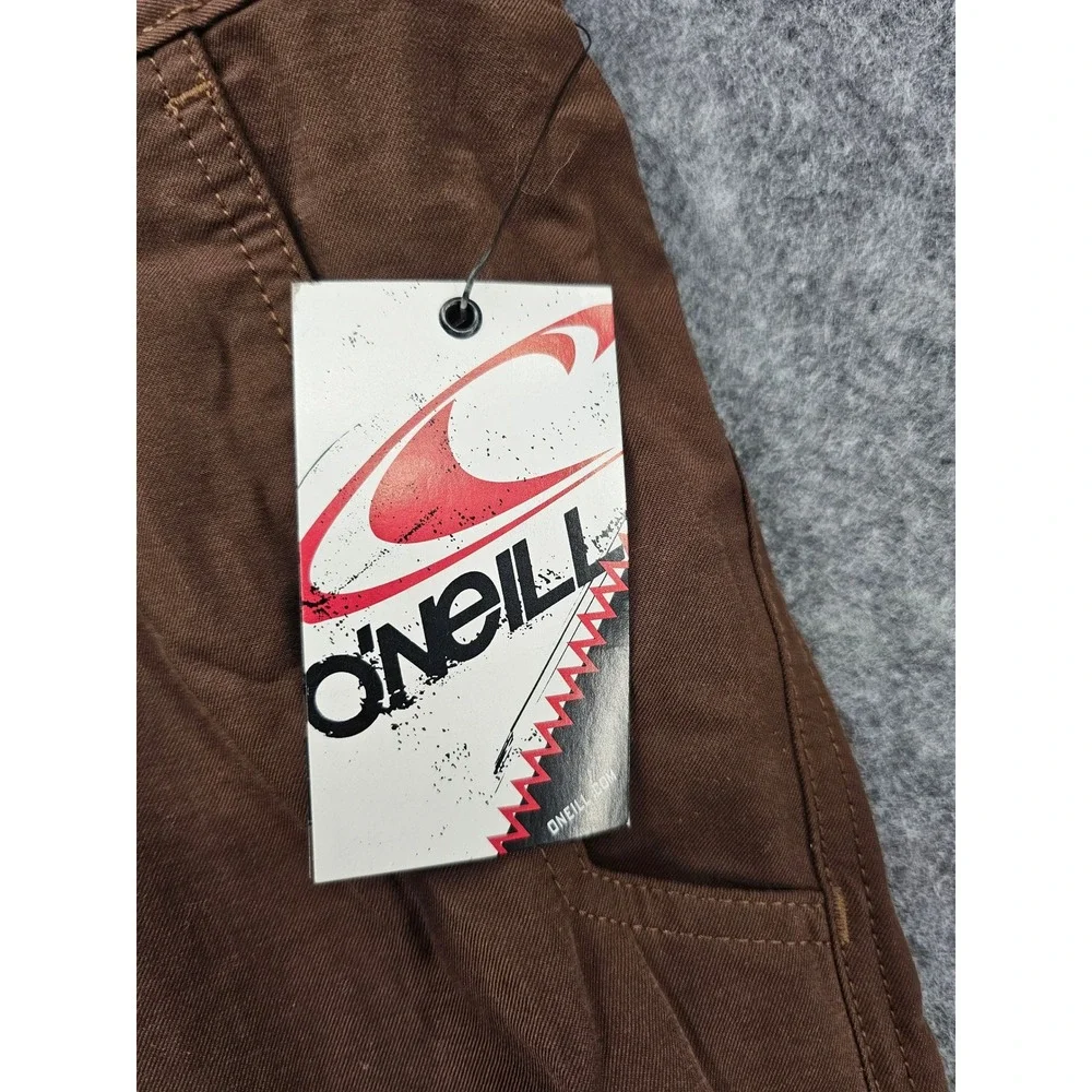 ONeill Mens Brown Cargo Shorts Size 40 NWT Embroidered Logo Surf Utility Style